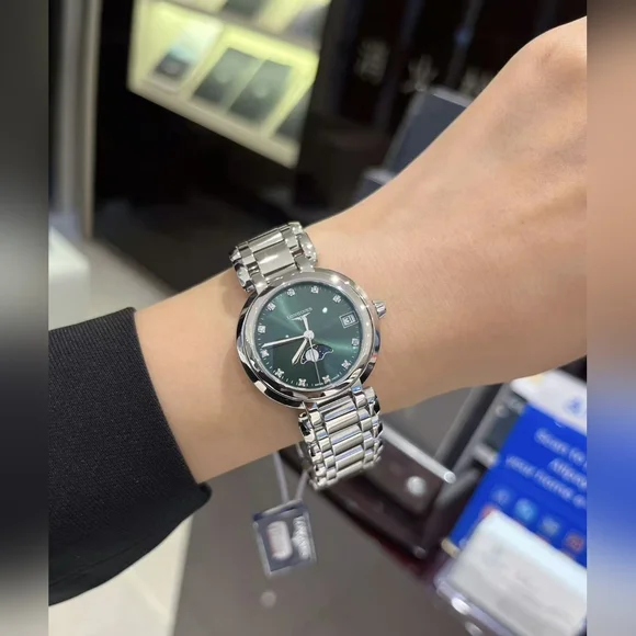 Longines Primaluna Moonphase Green Watch